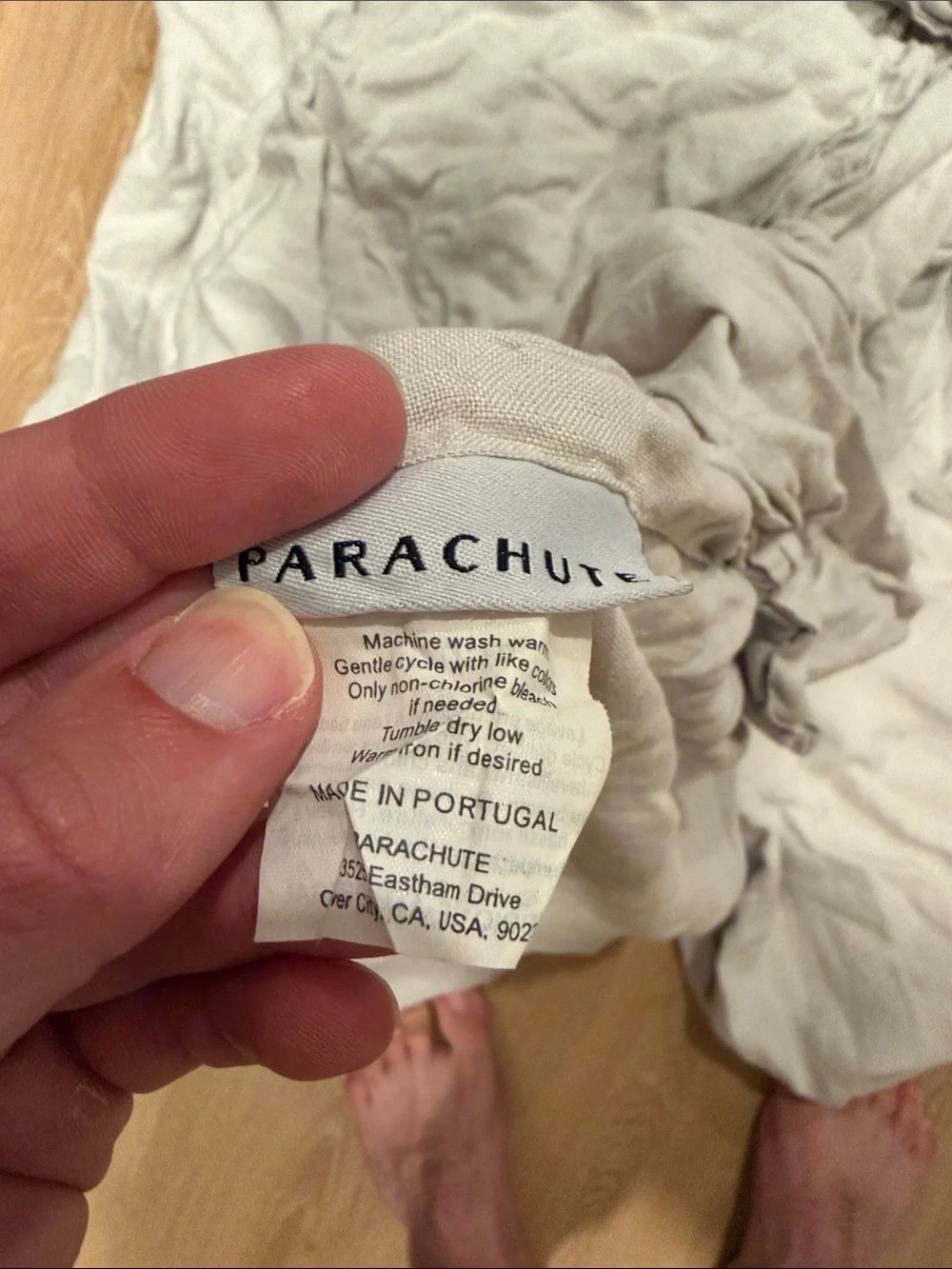 Parachute Light Gray Linen Duvet Cover